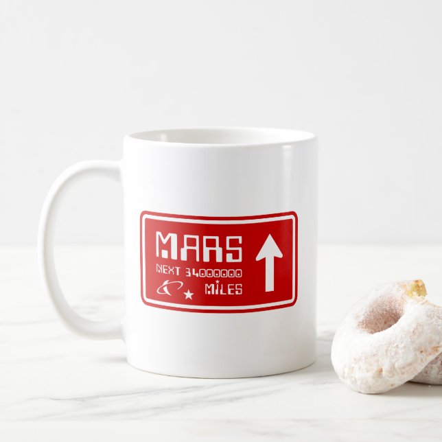 Mug Signal routier de Mars (Avec donut)