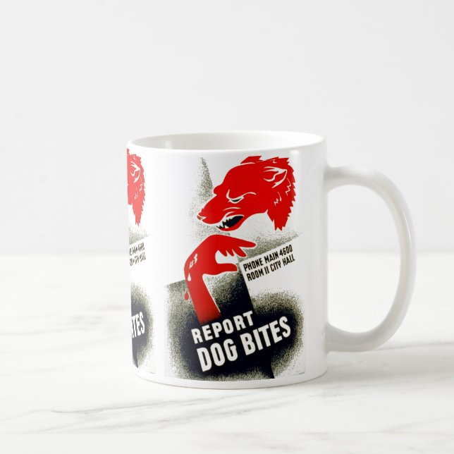 Mug Signaler les piqûres de chien (Droite)