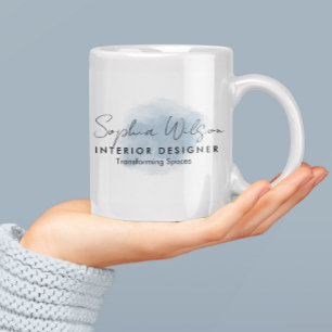 Mug Signature aquarelle professionnelle élégante pour 