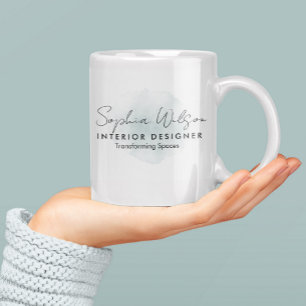 Mug Signature aquarelle professionnelle élégante pour 