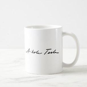 Mug Signature de génie Nikola Tesla de l'électricit
