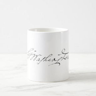 Mug signature de George Washington autographe présiden
