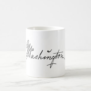 Mug signature de George Washington autographe présiden