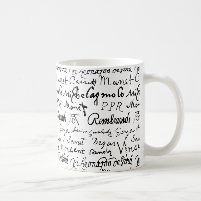 Mug Signatures d'artistes célèbres Motif (Droite)