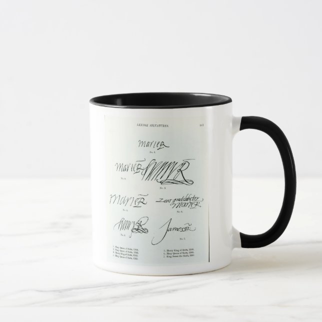 Mug Signatures de la reine de Mary des Ecossais (Droite)