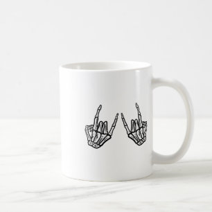 Mug SIGNE À MAIN Rocker Rock Squelette Retro Halloween