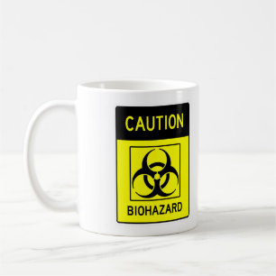 MUG SIGNE BIOHAZARD TRÈS AMUSANTE CAUTION