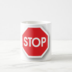 Mug Signe d'arrêt du trafic (courses sur route