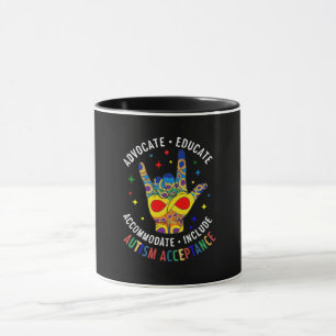 Mug Signe de la main ILY Acceptation de l'autisme – Ne
