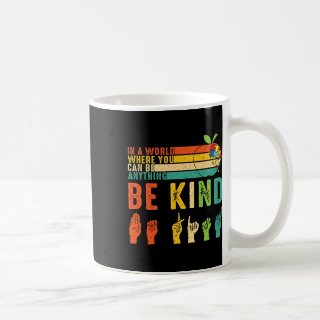 Mug Signe de langue des signes américaine main sensibi (Droite)