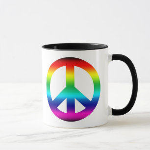 Mug Signe de paix arc-en-ciel