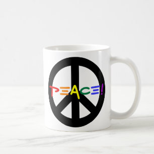 Mug Signe de paix avec arc-en-ciel