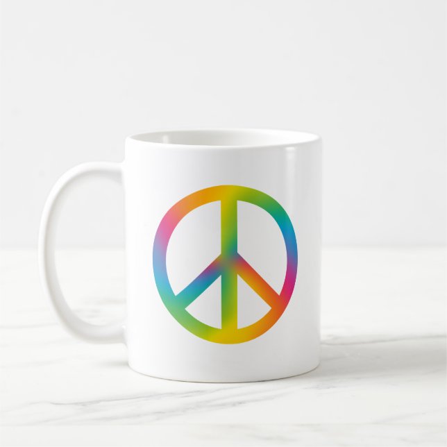 Mug Signe de paix coloré (Gauche)