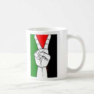 MUG SIGNE DE PAIX DE DRAPEAU DE LA PALESTINE