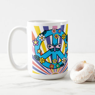 Mug Signe de paix rétro
