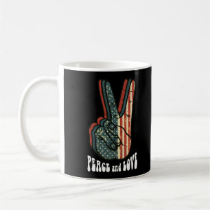 Mug Signe de paix rétro vintage années 60 70 cadeau hi