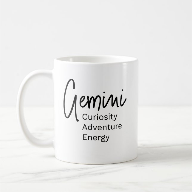 Mug signe de zodiaque Gemini traits positifs (Gauche)