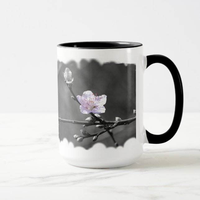 Mug Signe des fleurs de cerisier roses (Droite)