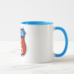 Mug Signe des USA 66 d'itinéraire de l'Arizona
