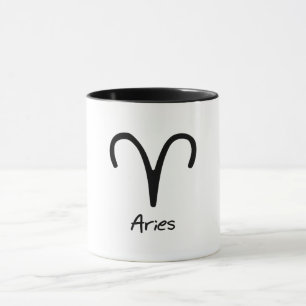 Mug Signe du zodiaque Bélier sur fond blanc