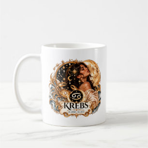 Mug Signe du zodiaque Cancer - Édition Or/Tasse pour f