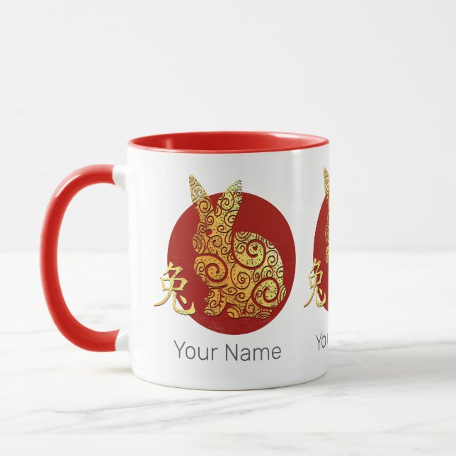Mug Signe du zodiaque chinois du lapin Horoscope Const (Gauche)
