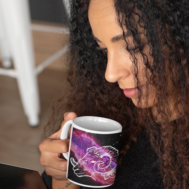 Mug Signe du zodiaque constellation du Bélier rose vio (Créateur téléchargé)