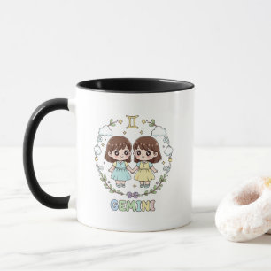 Mug Signe du zodiaque Gémeaux Mignon Kawaii