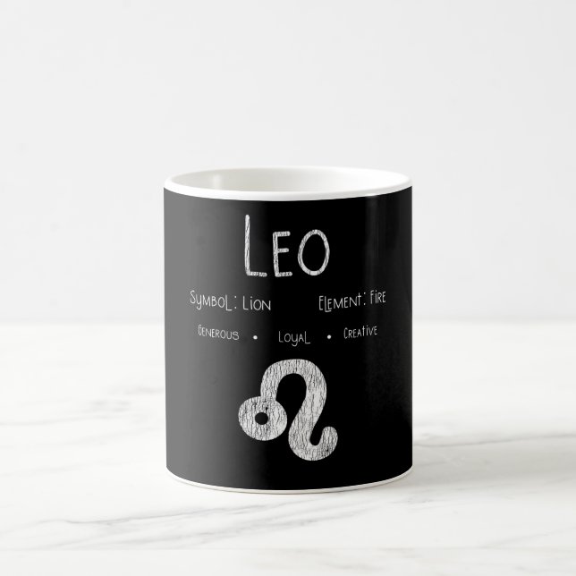 Mug Signe du zodiaque Lion Feu Astrologie Cadeau d'ann (Centre)