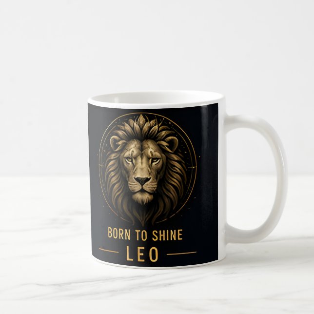 Mug Signe du zodiaque Lion Gras Déco d'horoscope céles (Droite)