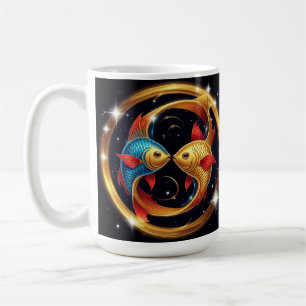 Mug Signe du zodiaque Poissons dans un style artistiqu