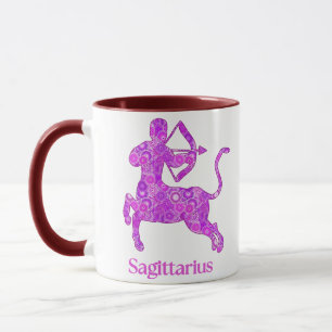 Mug Signe du zodiaque Sagittaire en violet améthyste