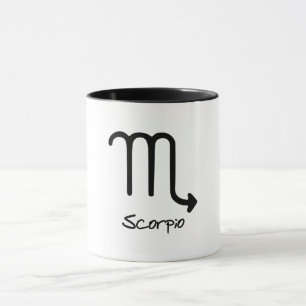 Mug Signe du zodiaque Scorpion sur fond blanc