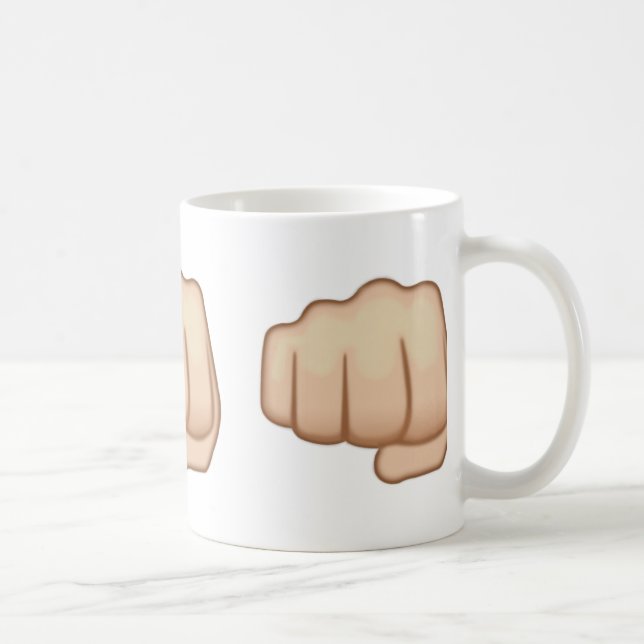 Mug Signe Emoji de main de Fisted (Droite)