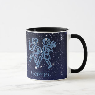Mug Signe Gemini Constellation et Zodiaque avec étoile
