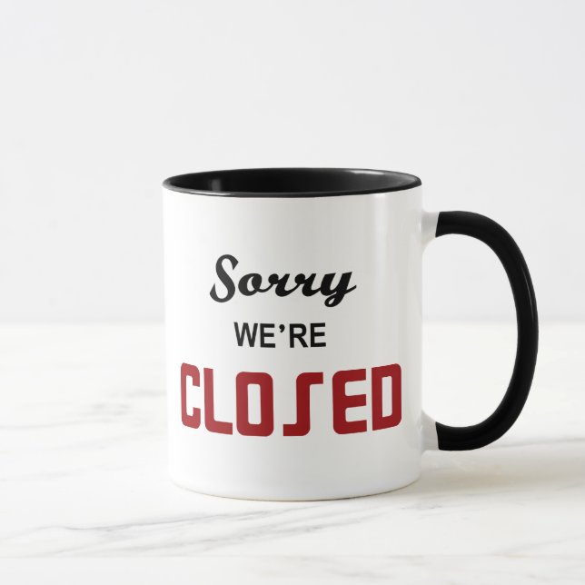 Mug Signe ouvert-fermé vintage (Droite)