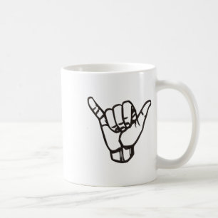 Mug Signe Shaka Accrocher Bonne Vibration Rétro Détend