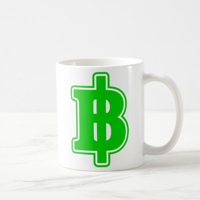 Mug SIGNE VERT BAHT ฿ devises thaïlandaises ฿ (Droite)