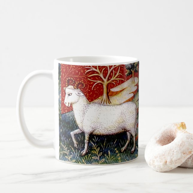 Mug Signe Zodiac Bélier le bélier fête d'anniversaire (Avec donut)