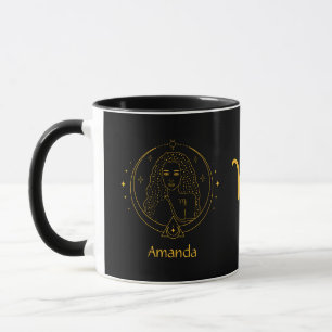 Mug SIGNE Zodiaque Vierge Jaune doré Boue personnalisa