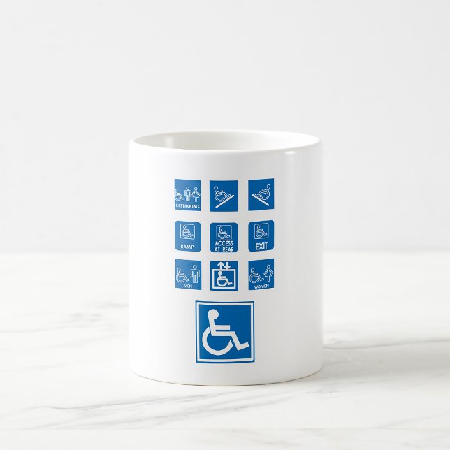 Mug Signes d'accessibilité pour fauteuil roulant (Créateur téléchargé)