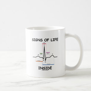 Mug Signes de vie l'intérieur (battement de coeur