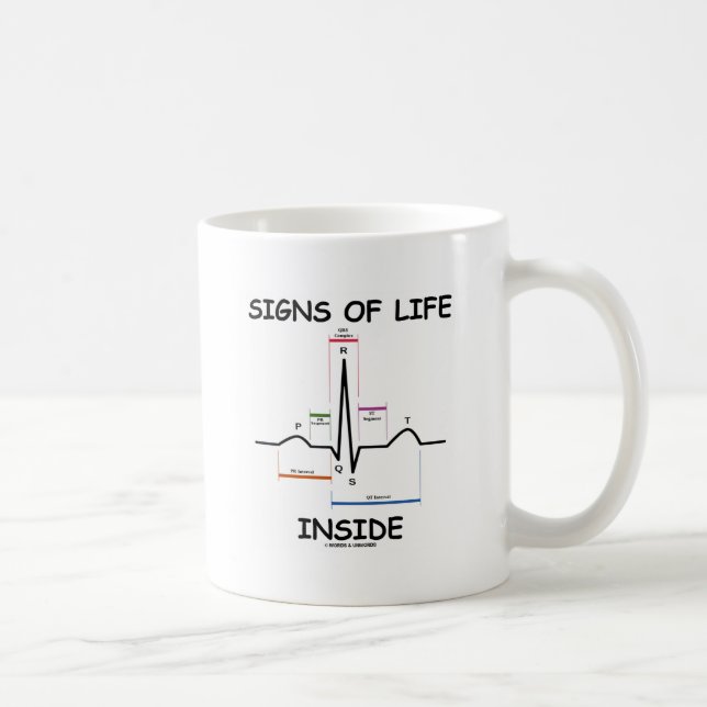 Mug Signes de vie l'intérieur (battement de coeur (Droite)