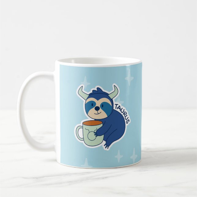 MUG SIGNES DE ZODIAC AVEC PARASOLS ET TAURUS DE CAFÉ (Gauche)