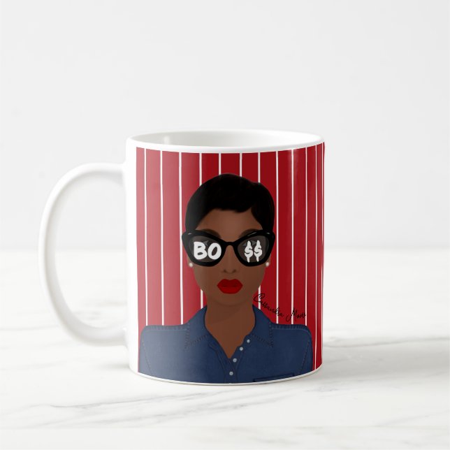Mug Signes dollar patron ajoute nom afro-américain (Gauche)