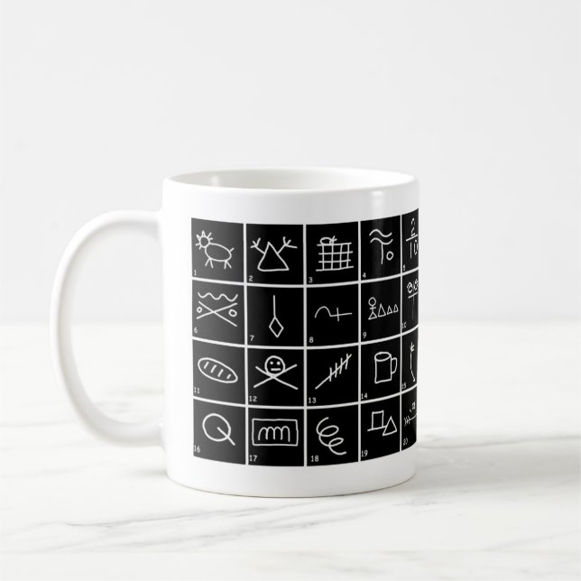 Mug Signes et symboles de clochard avec des (Gauche)