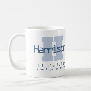 Mug Signification du nom Harrison monogramme H bleu