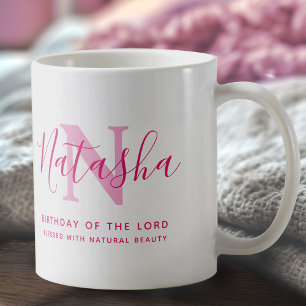 Mug Signification du nom Natasha et monogramme en text