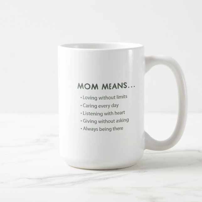 Mug Signification Inspirante De Maman Floral Wrap (Droite)