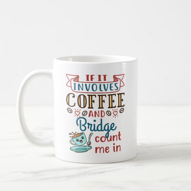 Mug S'il s'agit de café et de pont carte mignonne jeu (Gauche)